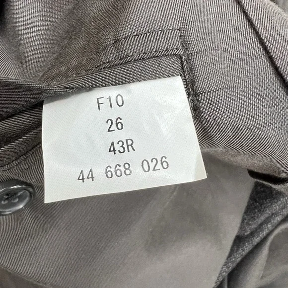 Brooks Brothers 👉Altered👈 Wool Cashmere Blazer Mens 43R Dark Gray/Brown